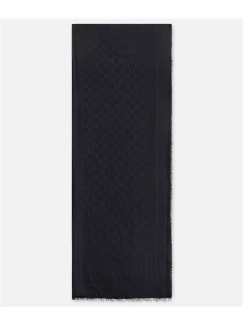 SCARF WITH LOGO PATTERN ELISABETTA FRANCHI | SC11F56E2110 Nero